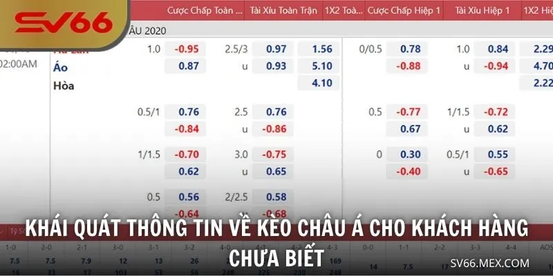 Khái quát thông tin về kèo châu Á cho khách hàng chưa biết